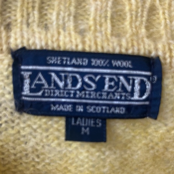 Darling 90’s Lands End Shetland Wool Duck Sweater Made in Scotland - NEEDS TLC! - Picture 2 of 6